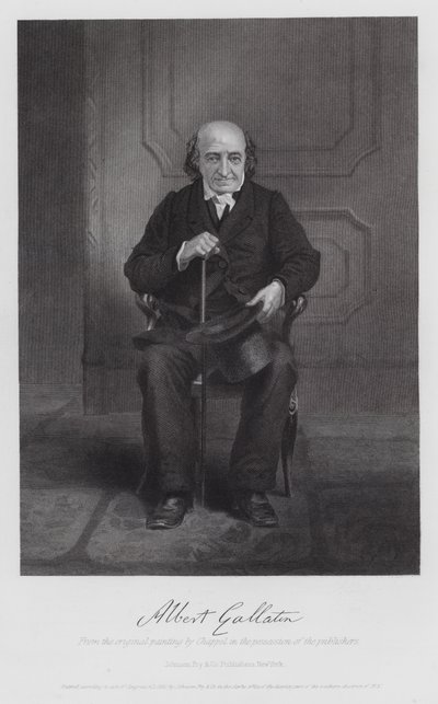 Albert Gallatin (grabado) de Alonzo (after) Chappel