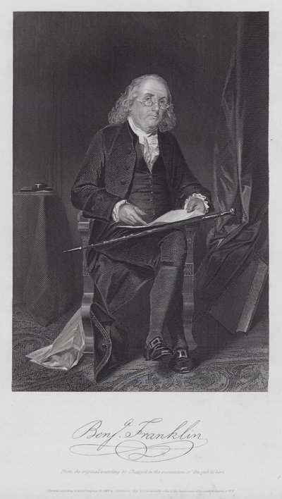 Benjamin Franklin (grabado) de Alonzo (after) Chappel