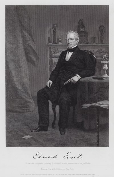 Edward Everett (grabado) de Alonzo (after) Chappel