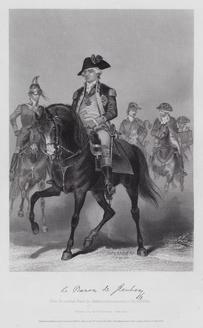 Frederick William Von Steuben (grabado) de Alonzo (after) Chappel
