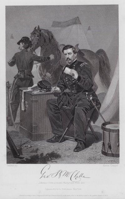 George Brinton McClellan (grabado) de Alonzo (after) Chappel