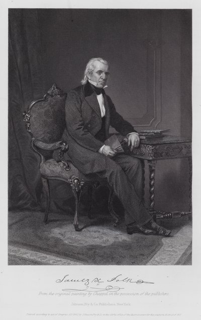 James Knox Polk (grabado) de Alonzo (after) Chappel