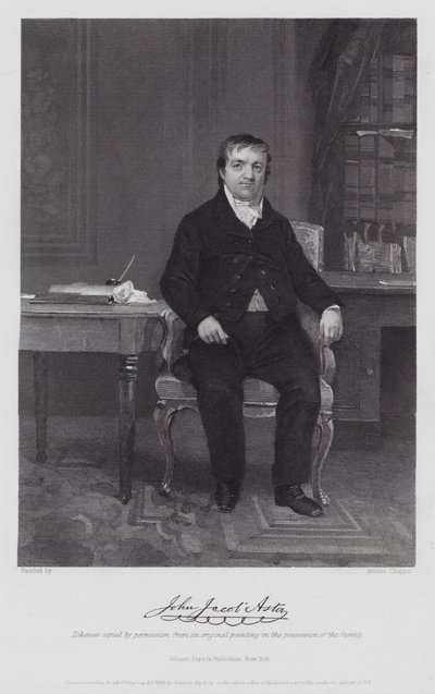 John Jacob Astor (grabado) de Alonzo (after) Chappel