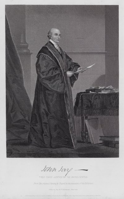 John Jay (grabado) de Alonzo (after) Chappel
