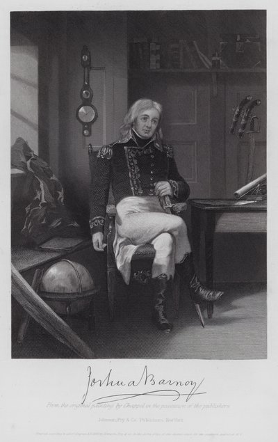 Joshua Barney (grabado) de Alonzo (after) Chappel