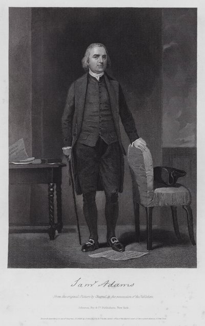 Samuel Adams (grabado) de Alonzo (after) Chappel