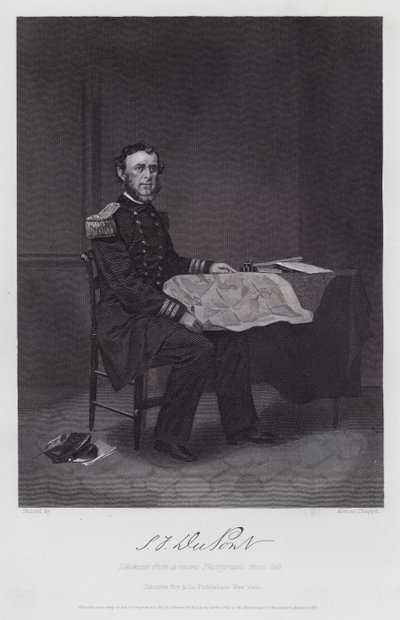 Samuel Francis Dupont (grabado) de Alonzo (after) Chappel