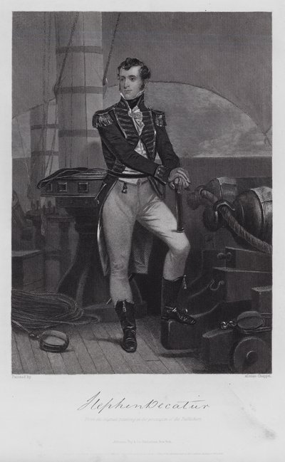 Stephen Decatur (grabado) de Alonzo (after) Chappel