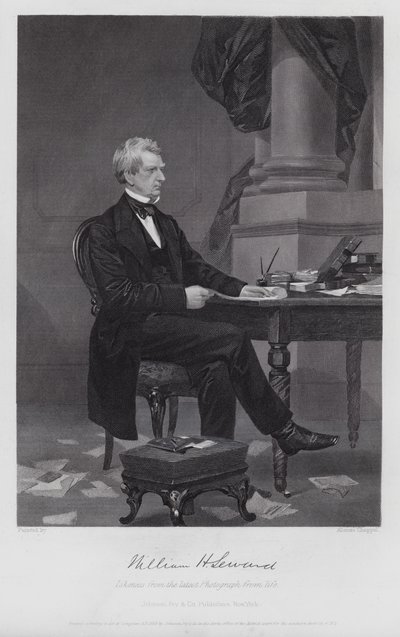 William Henry Seward (grabado) de Alonzo (after) Chappel