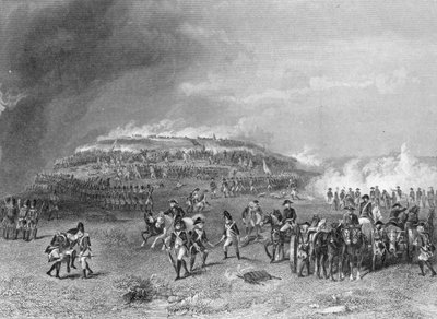 Batalla de Bunker Hill, 17 de junio de 1775, grabado por John Godfrey de Alonzo Chappel
