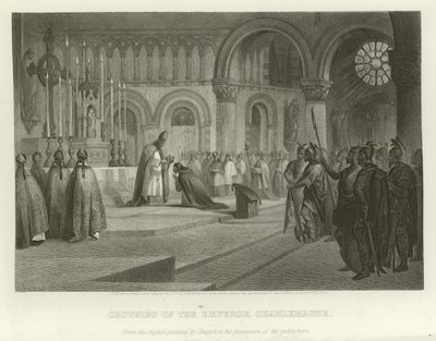 Coronación del emperador Carlomagno de Alonzo Chappel