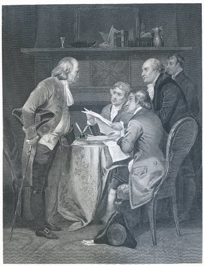 Redacción de la Declaración de Independencia en 1776, 1859 de Alonzo Chappel