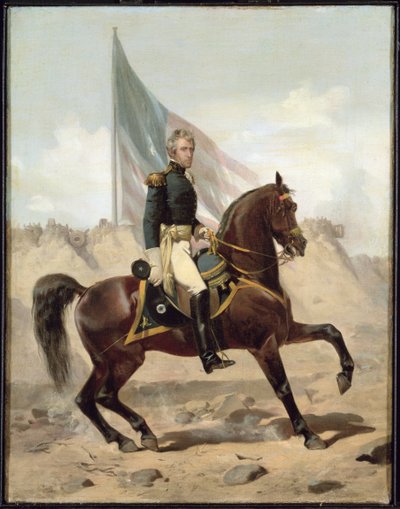 General Andrew Jackson en la Batalla de Nueva Orleans de Alonzo Chappel