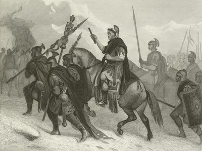 Aníbal y su ejército cruzando los Alpes de Alonzo Chappel