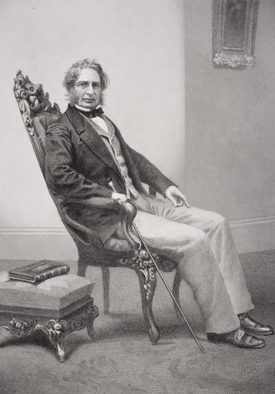 Retrato de Henry Wadsworth Longfellow (1807-82) de Alonzo Chappel