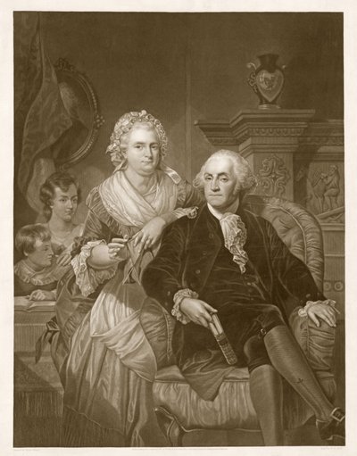 Washington en casa, pub. 1867 de Alonzo Chappel