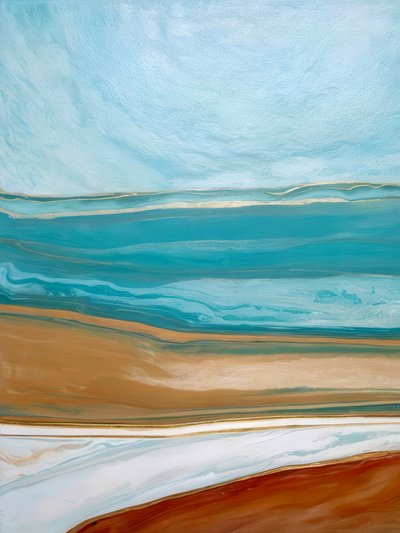 Abstracto costero sereno de Alpenglow Workshop