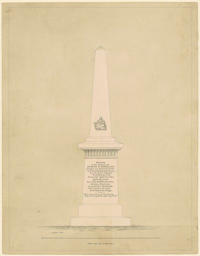 Diseño para un Monumento en Memoria de George B. Doane de Alpheus Cary