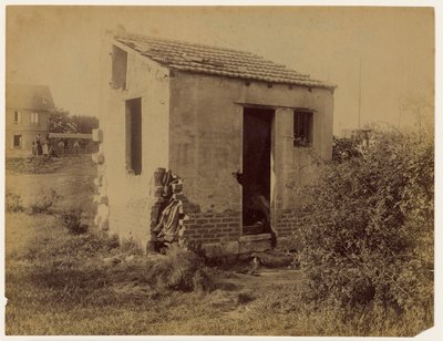 Asesinato de la mujer llamada Fourmentin Caroline Céleste, de 79 años ... Vista de la cabaña donde se encontró el cuerpo de Alphonse Bertillon
