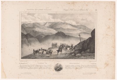 Soldados en vísperas de la Batalla de Montenotte y retrato de Amédée Emmanuel François Laharpe Combat de Montenotte (12 de abril de 1796) (título sobre objeto) Memorias del ejército francés (título de la serie) Souvenirs des armées françaises (Campaigns d