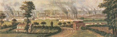 Leeds desde Rope Hill, c.1840 de Alphonse Douseau