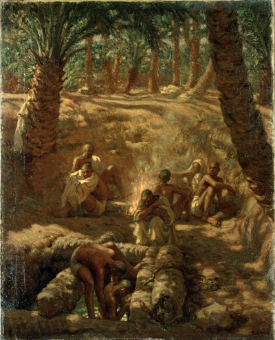 Bereberes en un pozo de oasis de Alphonse Etienne Dinet