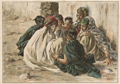 Jeux de Fillettes en Laghouat, 1899 de Alphonse Etienne Dinet