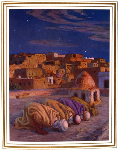 La prosternación La oración Oración de prosternación, 1918 de Alphonse Etienne Dinet