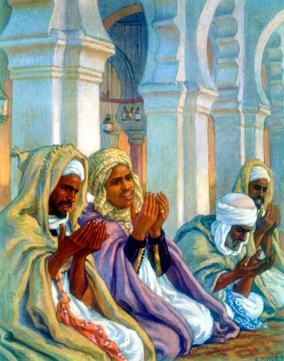 Linvocation La Priere Oración de Invocación, 1918 de Alphonse Etienne Dinet
