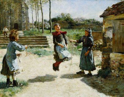 Niñas saltando la cuerda de Alphonse Etienne Dinet