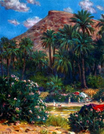 Oasis de Nasreddine Dinet (Alphonse-Étienne Dinet). 1861 1929. pintor orientalista francés 1918 de Alphonse Etienne Dinet