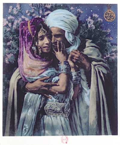 Esclavo del Amor (litografía en color) de Alphonse Etienne Dinet