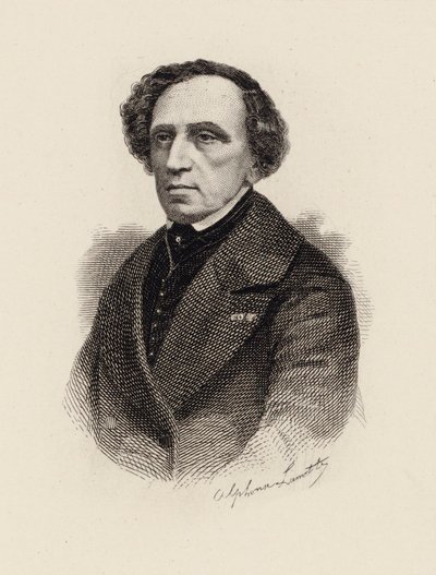 Retrato del compositor Giacomo Meyerbeer 1791-1864, 1875 de Alphonse Lamotte