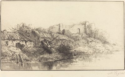 Pueblo abandonado Le village abandonné de Alphonse Legros