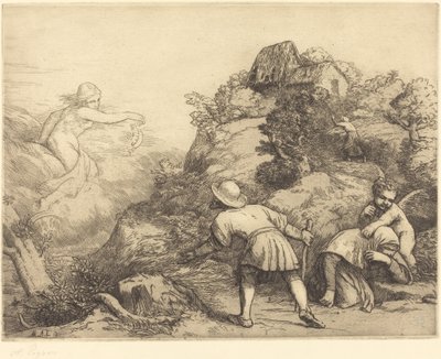 Alegoría del campesino y la fortuna de Alphonse Legros