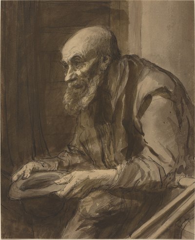 Mendigo con muletas de Alphonse Legros