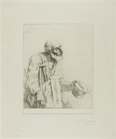 Mendigo con muletas de Alphonse Legros