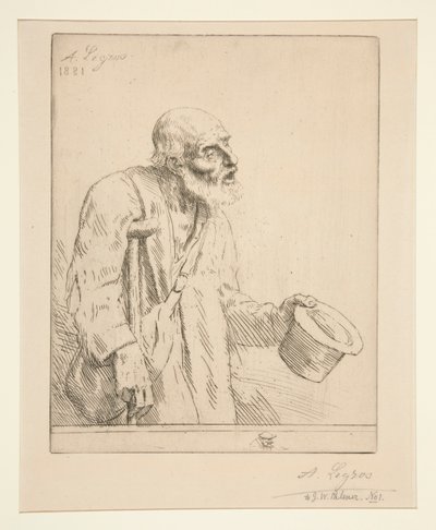 Mendiga con muletas de Alphonse Legros