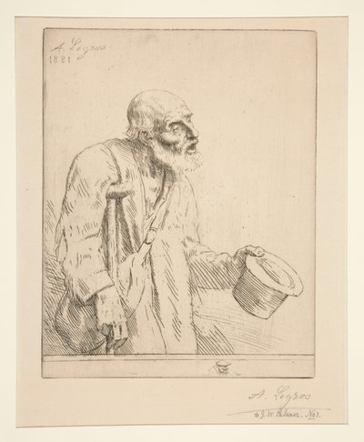 Mendigo con muletas de Alphonse Legros
