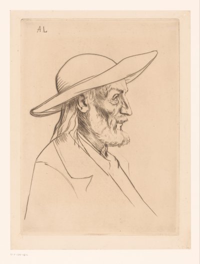 Hombre bretón con sombrero paysan bretón de Alphonse Legros