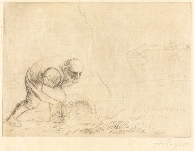 Quemando hierba de Alphonse Legros