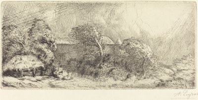 Chailli visto en una tormenta Chailli: Efecto de tormenta de Alphonse Legros