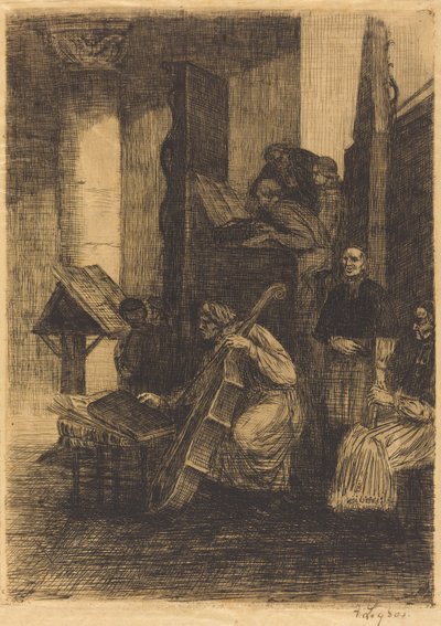 Coro en una iglesia española, 1860 de Alphonse Legros