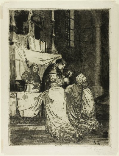 Comunión en la Iglesia de San Médard de Alphonse Legros