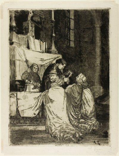 Comunión en la Iglesia de San Médard de Alphonse Legros