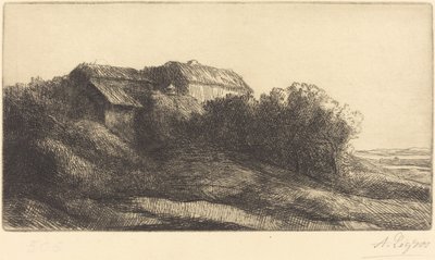 Cabaña en una ladera de Alphonse Legros