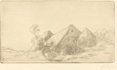 Cabaña con un Carro de Alphonse Legros