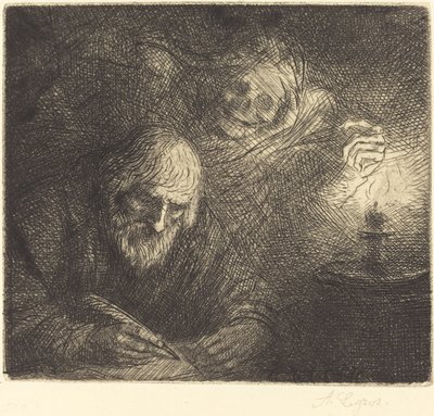 La muerte y el filósofo de Alphonse Legros