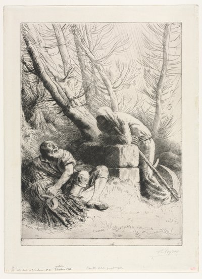 La Muerte y el Leñador de Alphonse Legros