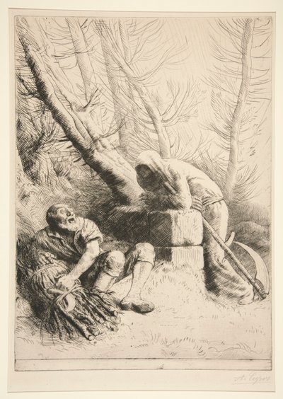 La muerte y el leñador de Alphonse Legros